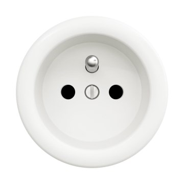Reblig - Retro-pistorasia kotikäyttöön 230V, kehyksetön, lumivalkoinen