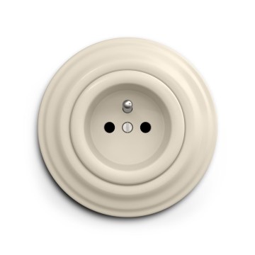 Reblig - Retro-pistorasia kotikäyttöön kehyksellä, 230 V, beige