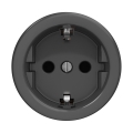 Reblig - Retro-pistorasia kotikäyttöön, kehyksetön SCHUKO 230V/16A, antrasiitti