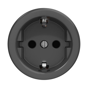 Reblig - Retro-pistorasia kotikäyttöön, kehyksetön SCHUKO 230V/16A, antrasiitti