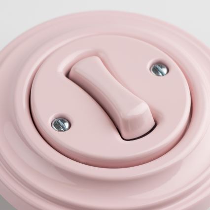 Reblig - Retro-ristikytkin kehyksellä nro 7, antiikkiroosa