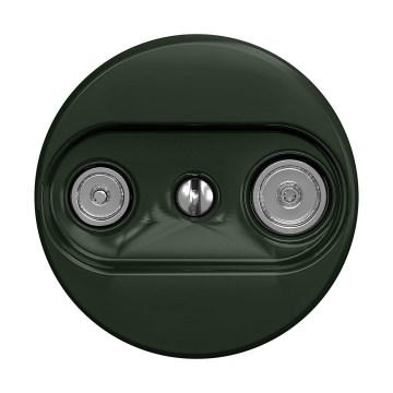 Reblig - Retro TV- ja radiopistorasia (pääte), kehyksetön, vihreä