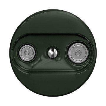 Reblig - Retro TV+R -pistorasia (läpivienti), kehyksetön, vihreä