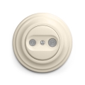 Reblig - Retro TV+radio läpivientiliitäntä kehyksellä, beige