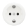 Reblig - Retro-tyylinen kehyksetön kotipistorasia SCHUKO 230V/16A, lumivalkoinen