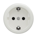 Reblig - Retro-tyylinen kotipistorasia, kehyksetön, SCHUKO 230V/16A, keraaminen, valkoinen
