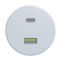 Reblig - Retro USB-pistorasia A+C, kehyksetön, sininen