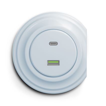 Reblig - Retro USB-pistorasia A+C, kehyksetön, sininen