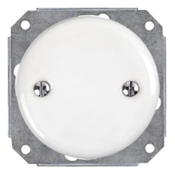 Reblig - valkoinen posliininen retropeitekansi sähköasennuksiin