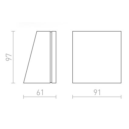 RED - Design Rendl - R10399 - LED Ulkoseinävalo GIGI LED/3,3W/230V IP65