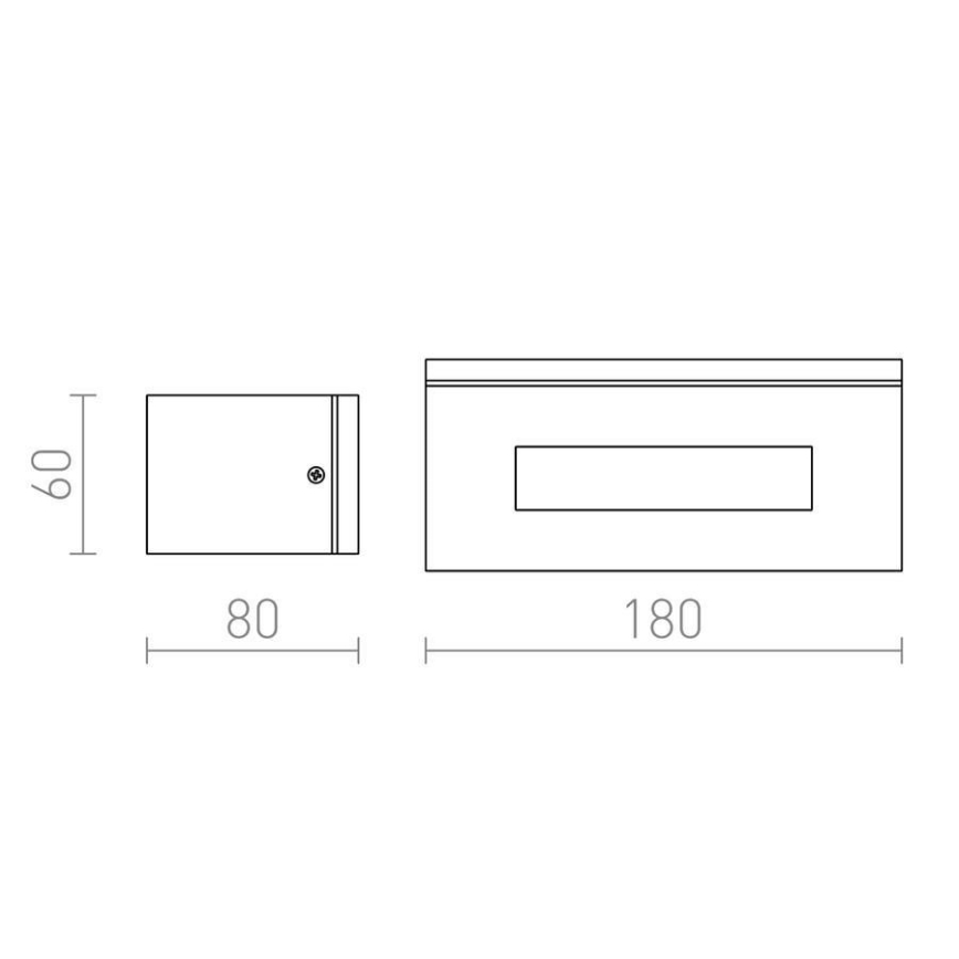 RED - Design Rendl-R10439 - Ulkoseinävalo WOOP 1xR7s/48W/230V IP54