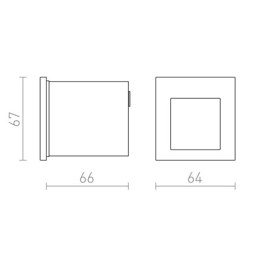 RED - Design Rendl-R12015 - LED-ulkovalo sisäänrakennettu TESS LED/3W/230V IP54 antrasiitti