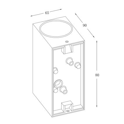RED - Design Rendl - R12028 - LED Ulkoseinävalo KUBI 2xLED/3W/230V IP54