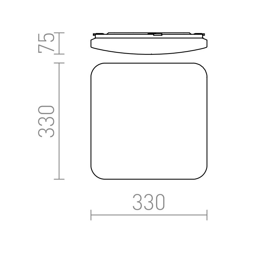 RED - Design Rendl - R12436 - LED-kattovalo SEMPRE LED/24W/230V neliö