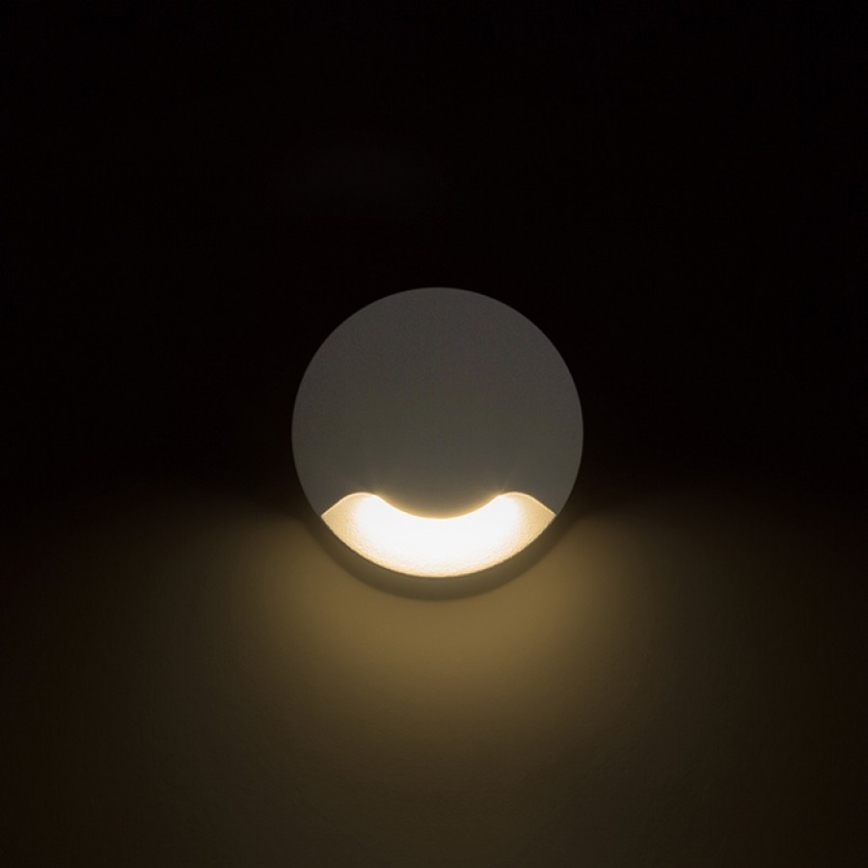 RED - Design Rendl-R12615 - LED Sisäänrakennettu ulkovalo KICK LED/1W/230V IP54