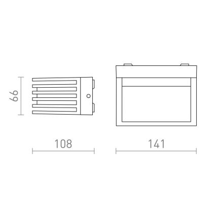RED -Design Rendl-R13564- LED-ulkoseinävalo CLAIRE LED/6W/230V IP54