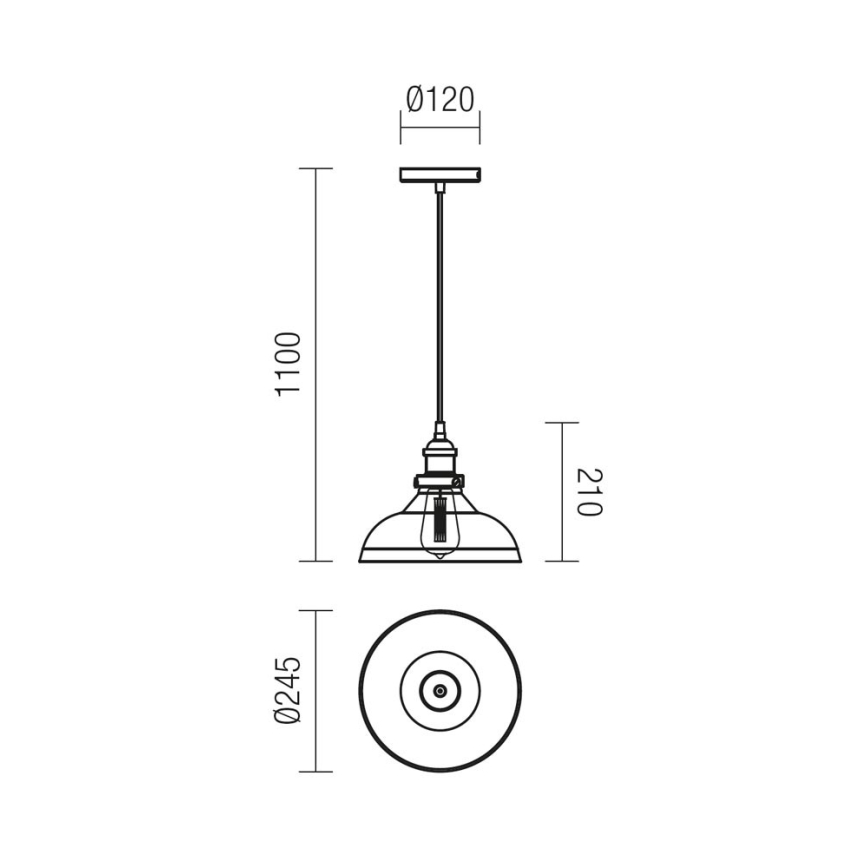Redo 01-1002 - Kattokruunu narulla SAVILLE 1xE27/42W/230V