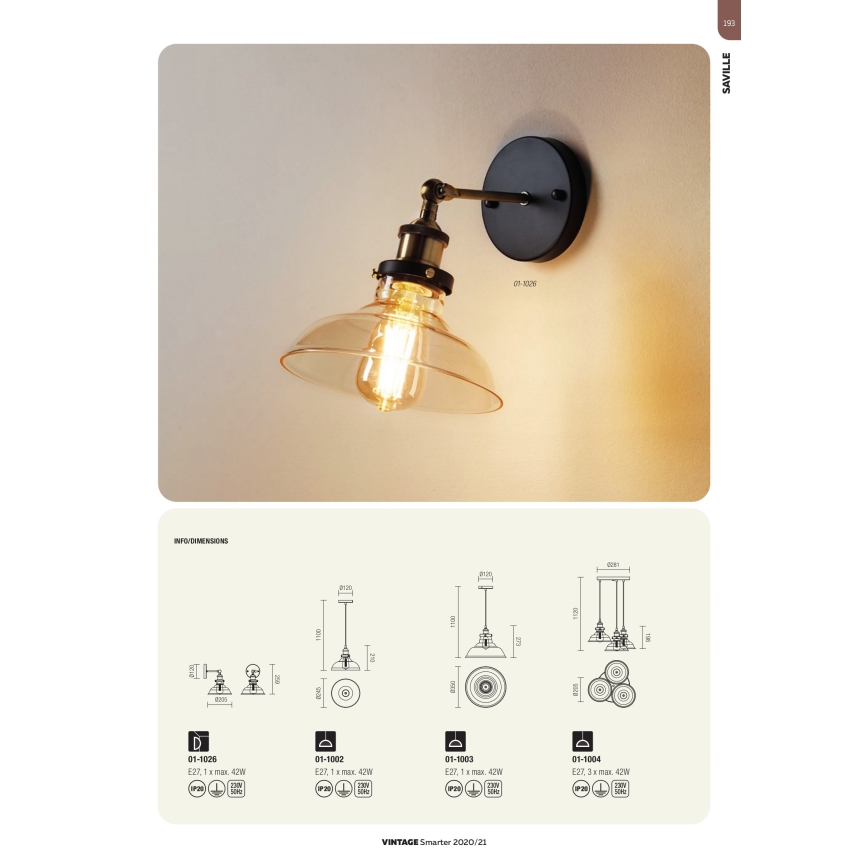 Redo 01-1004 - Kattokruunu narulla SAVILLE 3xE27/42W/230V