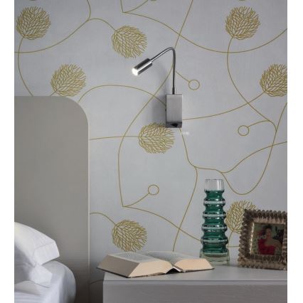 Redo 01-1195 - LED Joustava pieni lamppu HELLO LED/3W/230V mattakromi