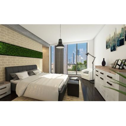 Redo 01-1281 - PEEP-riippuvalaisin vaijerilla 1xE27/42W/230V, halkaisija 34,5 cm, musta