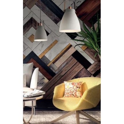 Redo 01-1311 - Kattokruunu johdossa ARNE 1xE27/42W/230V valkoinen