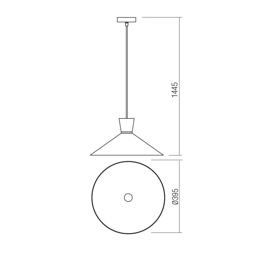 Redo 01-1461 - Kattokruunu johdossa KIMONO 1xE27/42W/230V halkaisija 39,5 cm kupari
