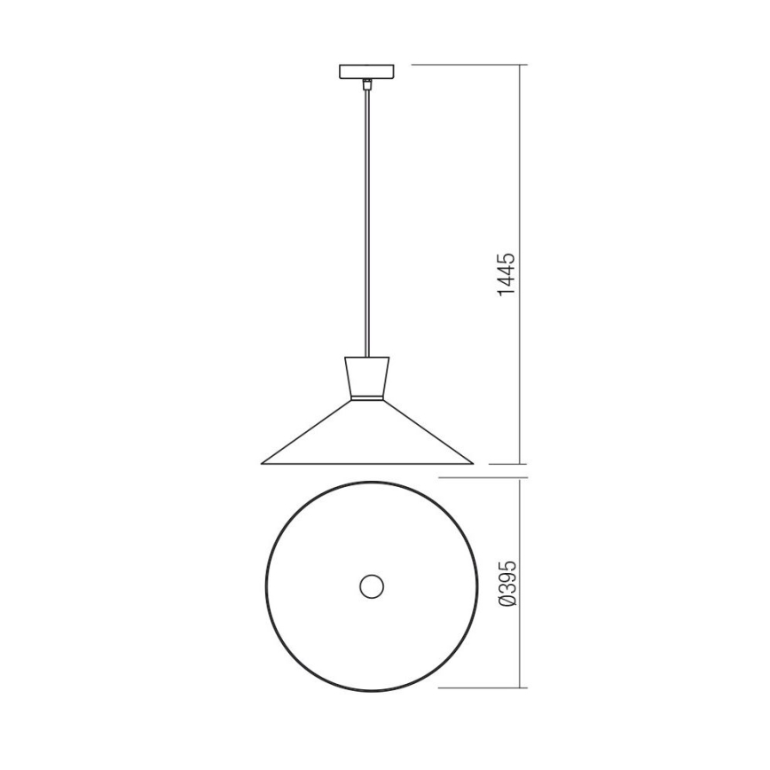 Redo 01-1462 - Kattokruunu johdossa KIMONO 1xE27/42W/230V halkaisija 39,5 cm musta