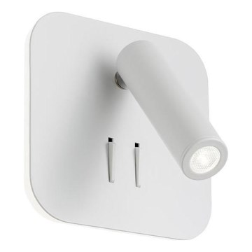 Redo 01-1491 - LED-seinävalaisin QUDA LED/6W/230V + LED/3W CRI 90 valkoinen