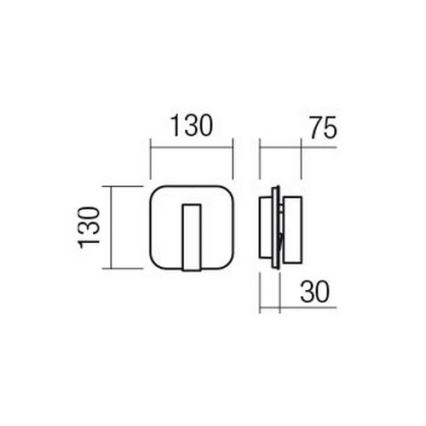 Redo 01-1491 - LED-seinävalaisin QUDA LED/6W/230V + LED/3W CRI 90 valkoinen