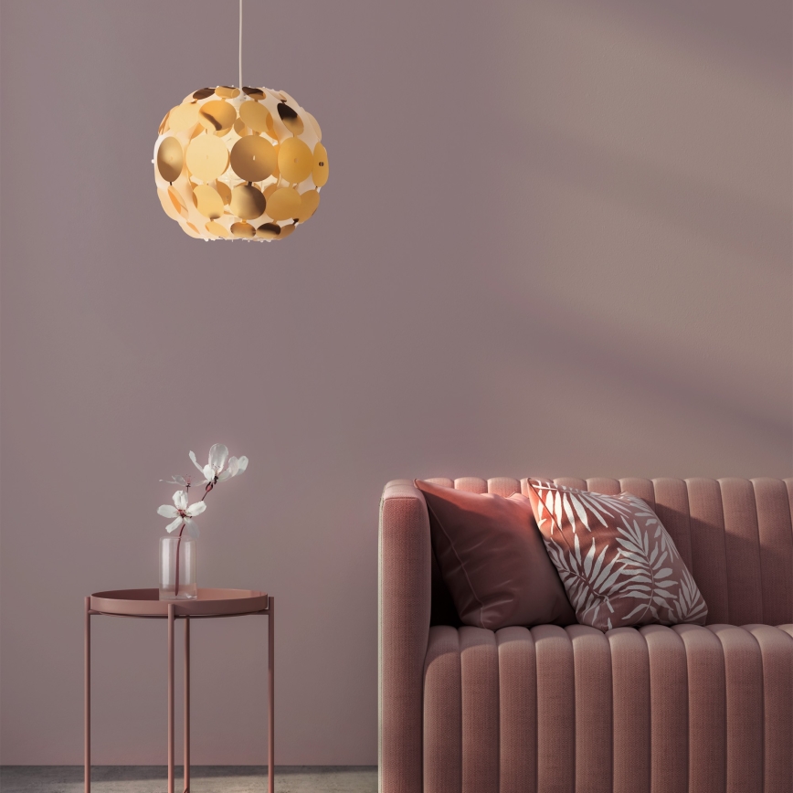 Redo 01-1508 - Kattokruunu johdossa ODEON 1xE27/42W/230V halkaisija 36 cm kulta