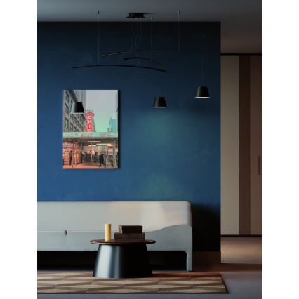 Redo 01-1525 - LED-kattokruunu johdossa LOLLI 3xLED/6W/230V musta