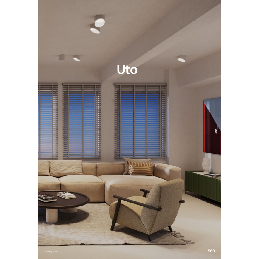 Redo 01-1625 - LED-kohdevalaisin UTO LED/6W/230V Ø 9 cm, valkoinen