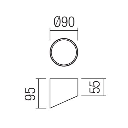 Redo 01-1625 - LED-kohdevalaisin UTO LED/6W/230V Ø 9 cm, valkoinen