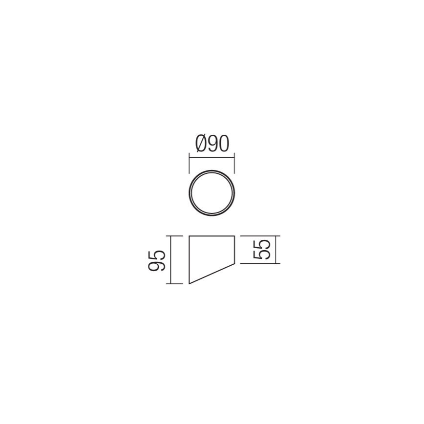Redo 01-1626 - LED-kohdevalaisin UTO LED/6W/230V Ø 9 cm musta