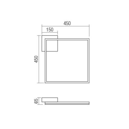 Redo 01-1638 - himmennettävä kattovalaisin KLEE LED/30W/230V 45x45 cm valkoinen