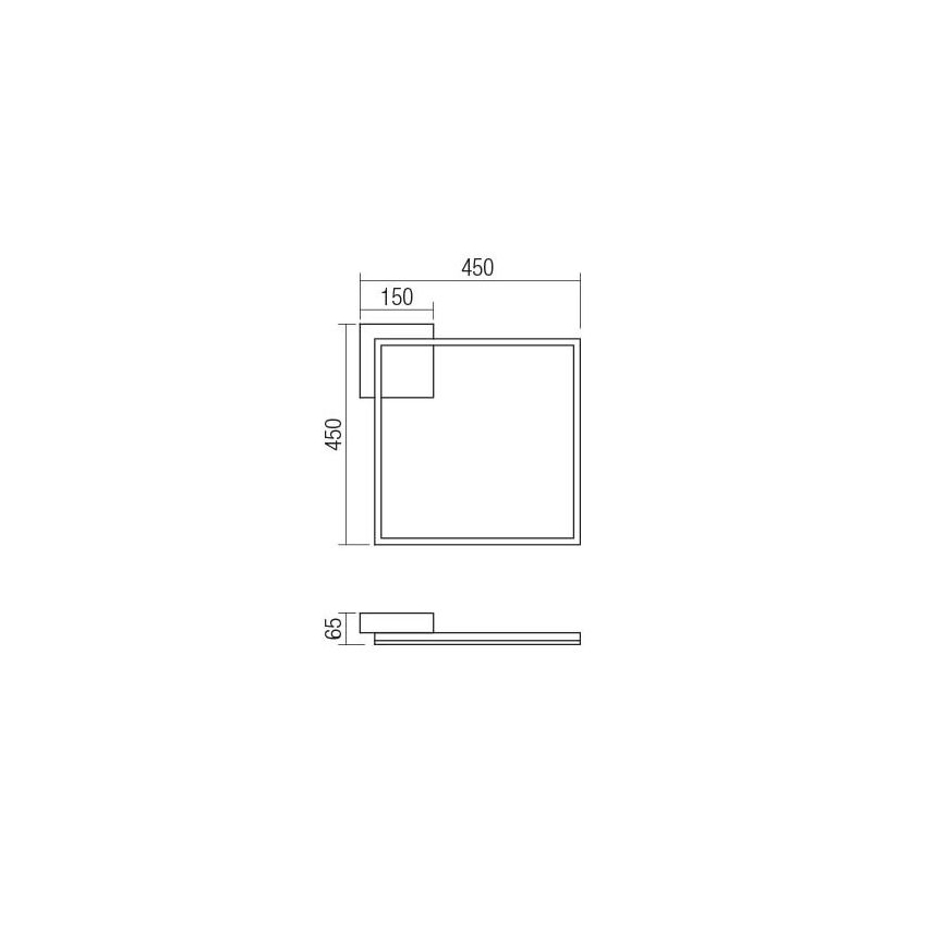 Redo 01-1639 - KLEE himmennettävä LED-kattovalaisin LED/30W/230V 45x45 cm, kultainen