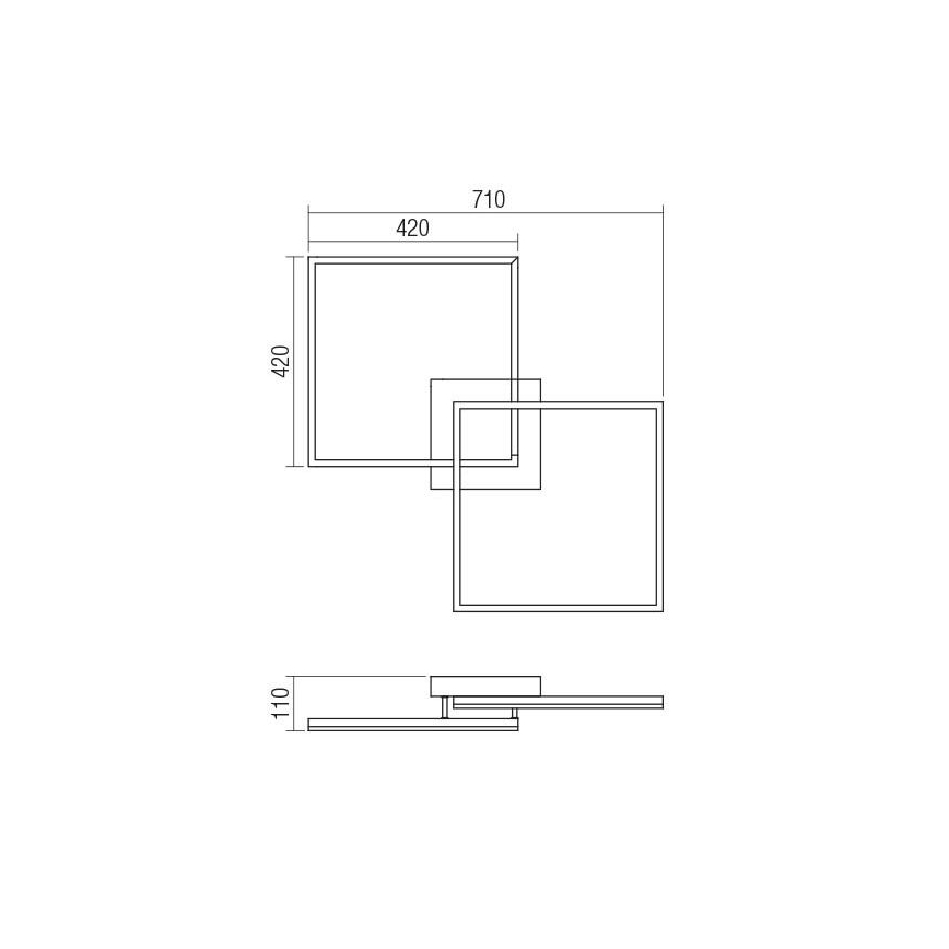 Redo 01-1642 - Himmennettävä LED-kattovalaisin KLEE LED/57W/230V valkoinen