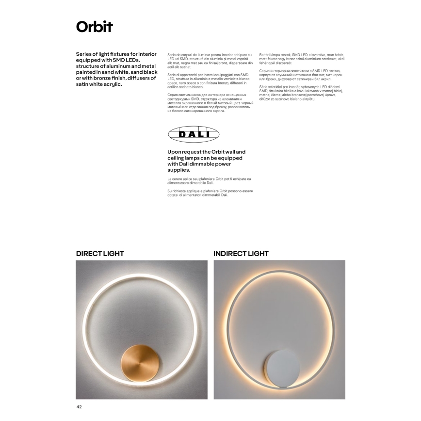 Redo 01-1701 - LED-seinävalaisin ORBIT LED/28W/230V