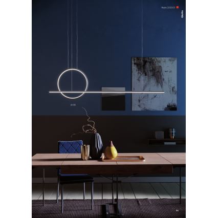 Redo 01-1735 - GIOTTO LED/46W/230V himmennettävä riippuvalaisin musta, johdolla