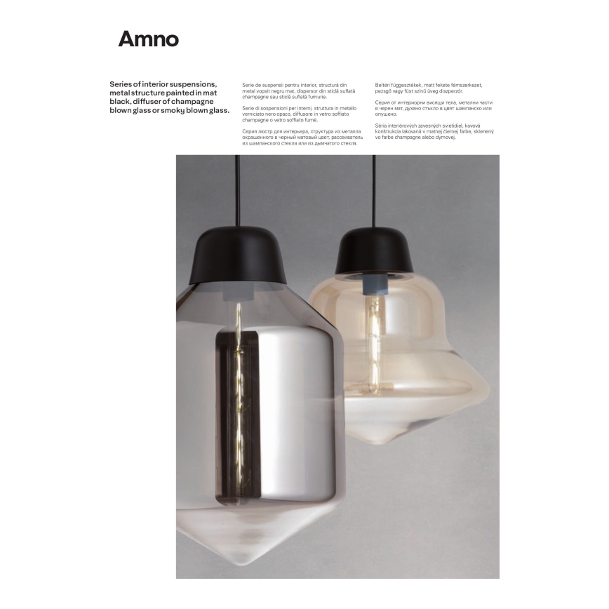 Redo 01-1770 - Riippuvalaisin johdolla AMNO 1xE27/42W/230V Ø 33 cm beige