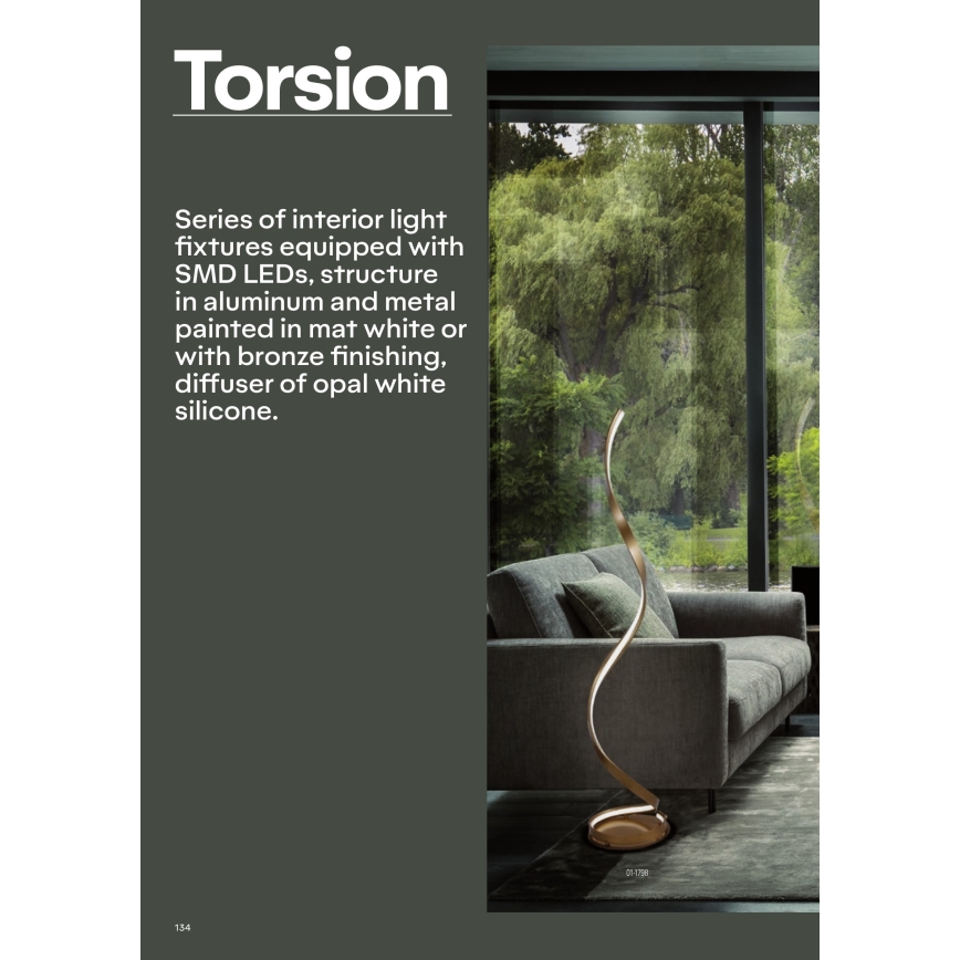 Redo 01-1815 - LED pöytävalaisin TORSION LED/11W/230V valkoinen