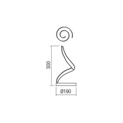 Redo 01-1815 - LED pöytävalaisin TORSION LED/11W/230V valkoinen