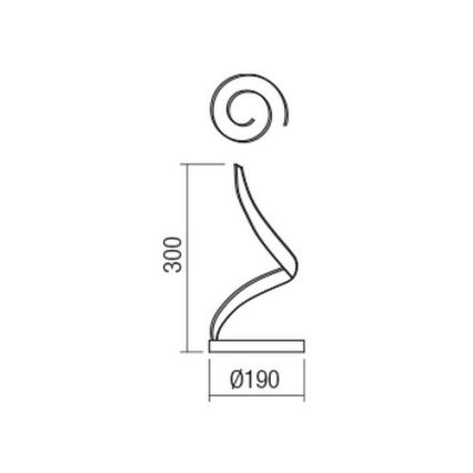 Redo 01-1816 - LED-pöytälamppu TORSION LED/11W/230V pronssinvärinen