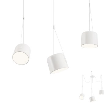 Redo 01-1825 - Kattokruunu johdossa DODO 3xE27/15W/230V hämähäkki valkoinen