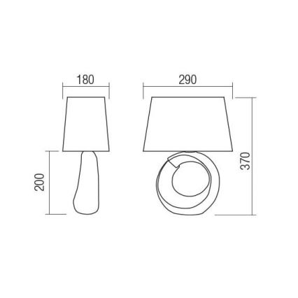 Redo 01-1837 - Pöytävalaisin LUA 1xE27/42W/230V