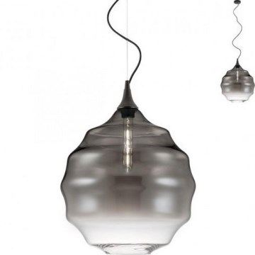 Redo 01-1845 - Kattokruunu johdossa SLAG 1xE27/42W/230V halkaisija 40 cm harmaa