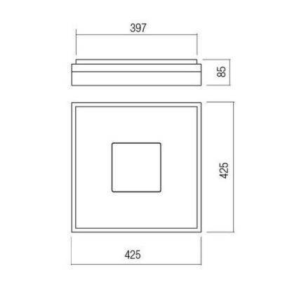 Redo 01-1998 - himmennettävä LED-kattovalaisin MAYA LED/42W/230V 42,5x42,5 cm kultainen