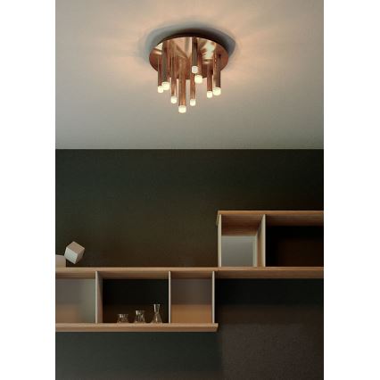 Redo 01-2040 - LED-kattovalaisin MADISON 9xLED/4W/230V kupari