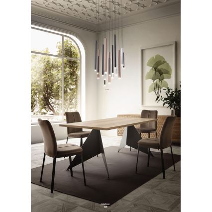 Redo 01-2048 - LED-kattokruunu johdossa MADISON 8xLED/4W/230V musta