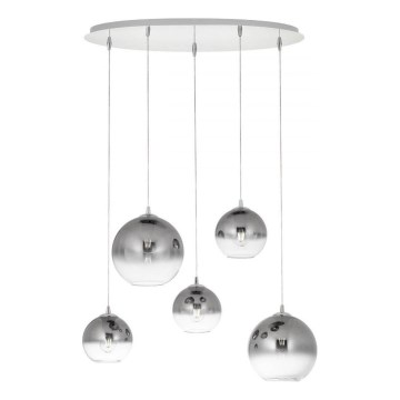 Redo 01-2079 - Kattokruunu johdossa BOWL 5xE27/42W/230V savuinen